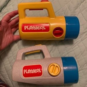 Set of Vintage Playskool flashlights